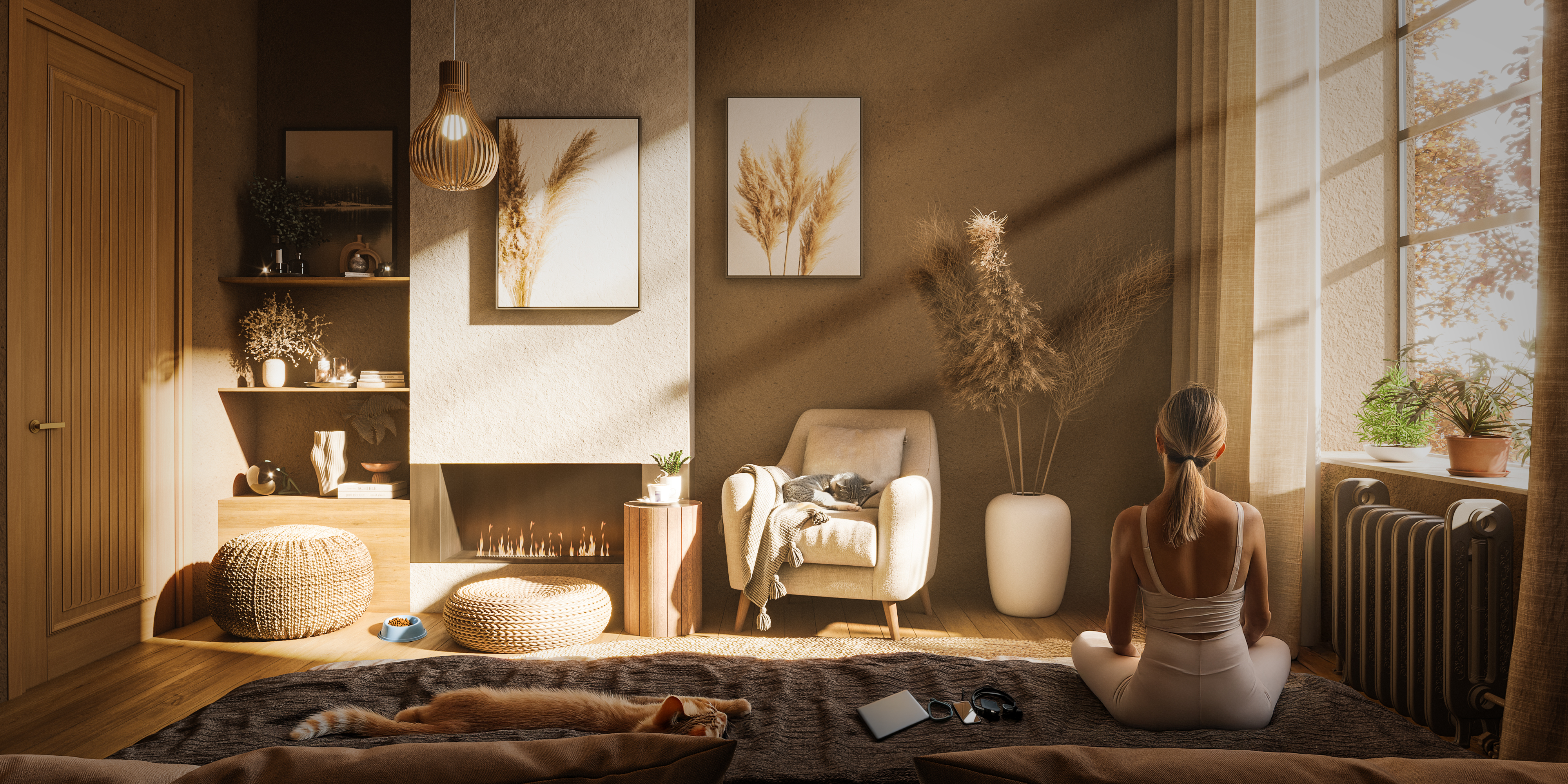 Copenhagen, Denmark — Serene nook interior render